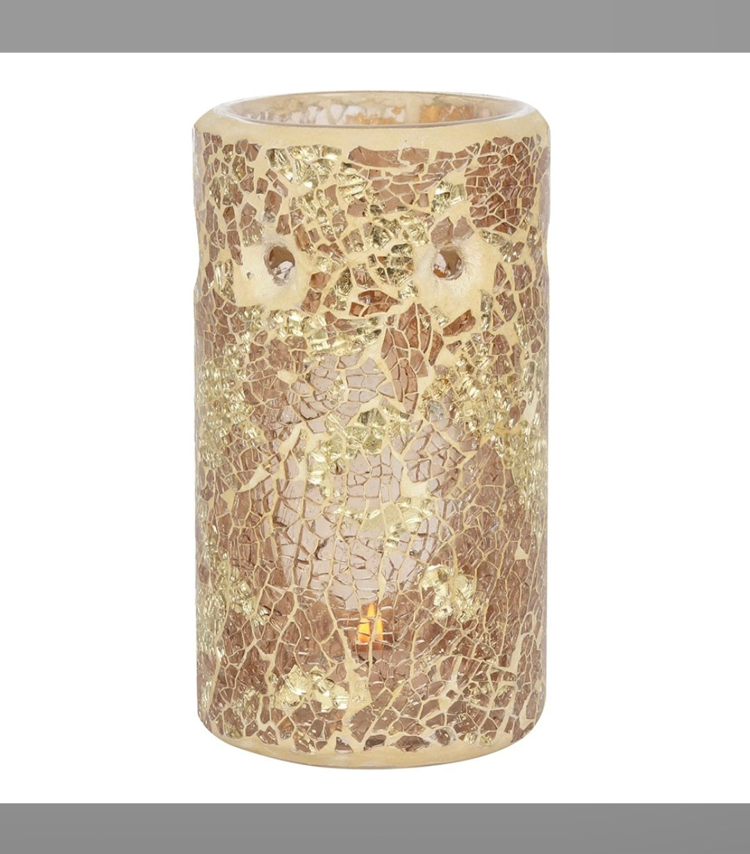 Brûleur à huiles essentielles et fondants parfumés "Gold crackle"
