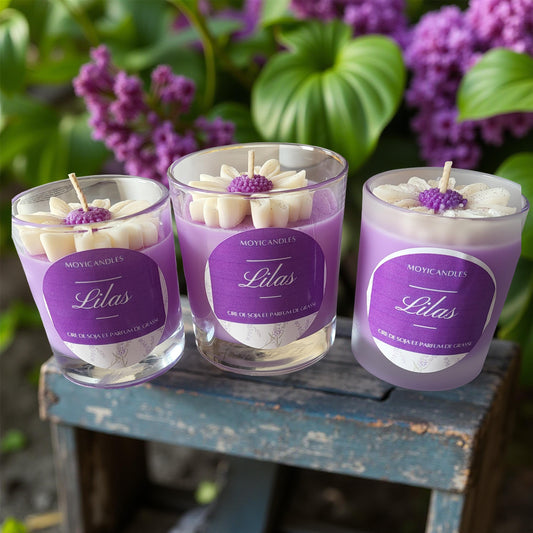 Ma bougie au doux parfum de Lilas