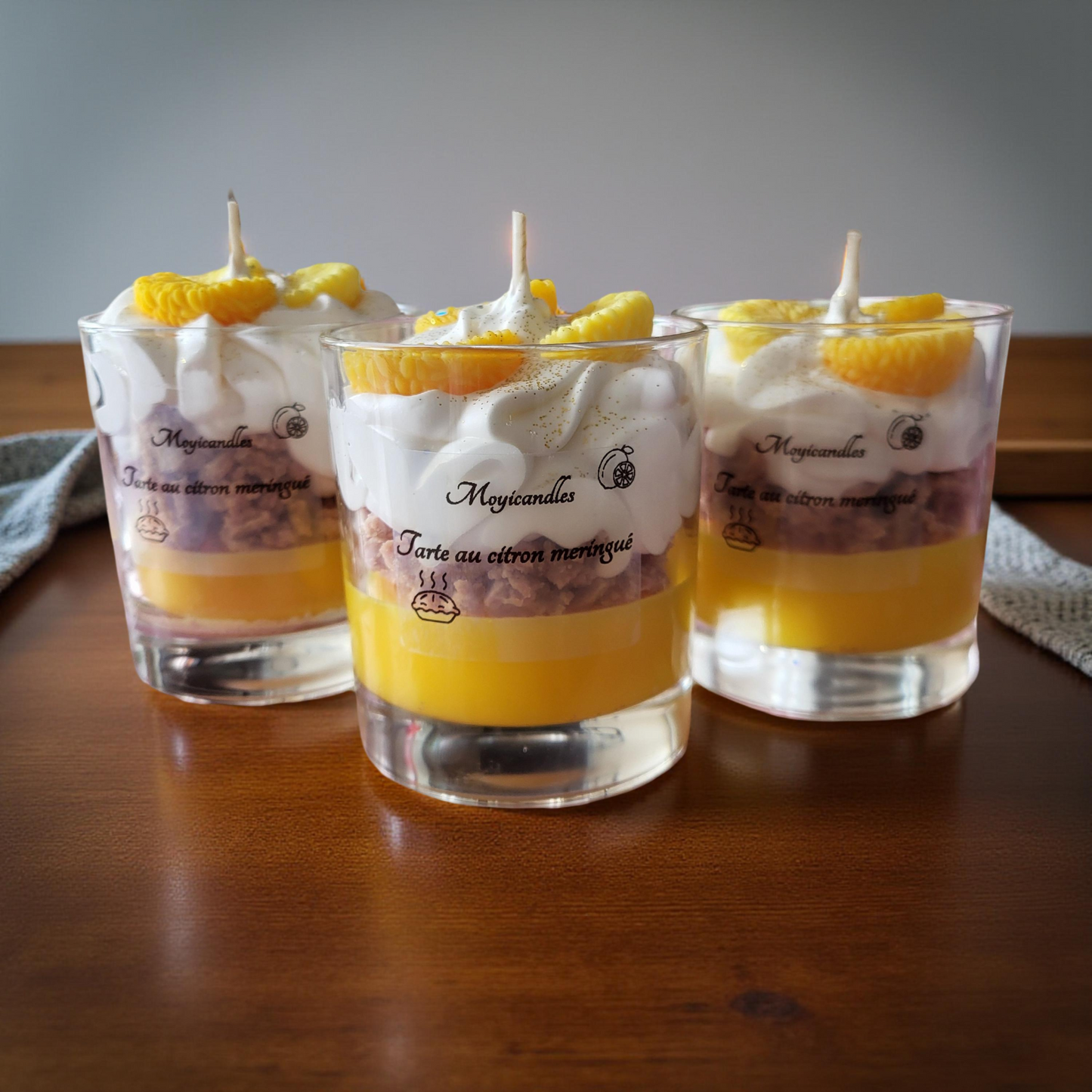Bougie gourmande d'automne au doux parfum de " Tarte au citron meringué"