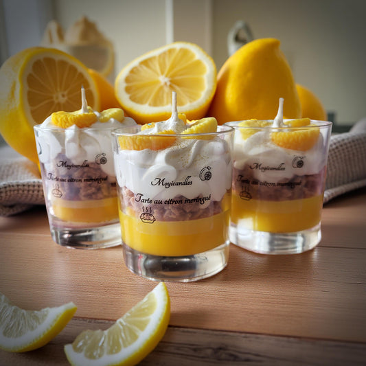 Bougie gourmande d'automne au doux parfum de " Tarte au citron meringué"