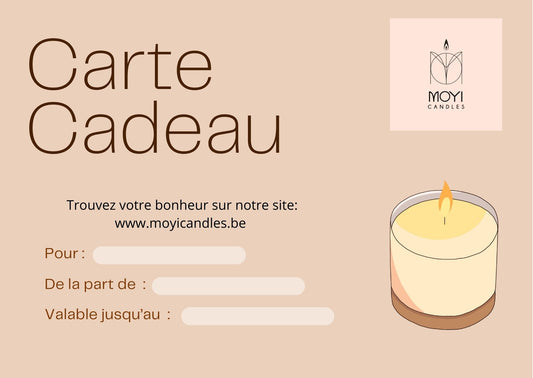 Carte cadeau Moyicandles