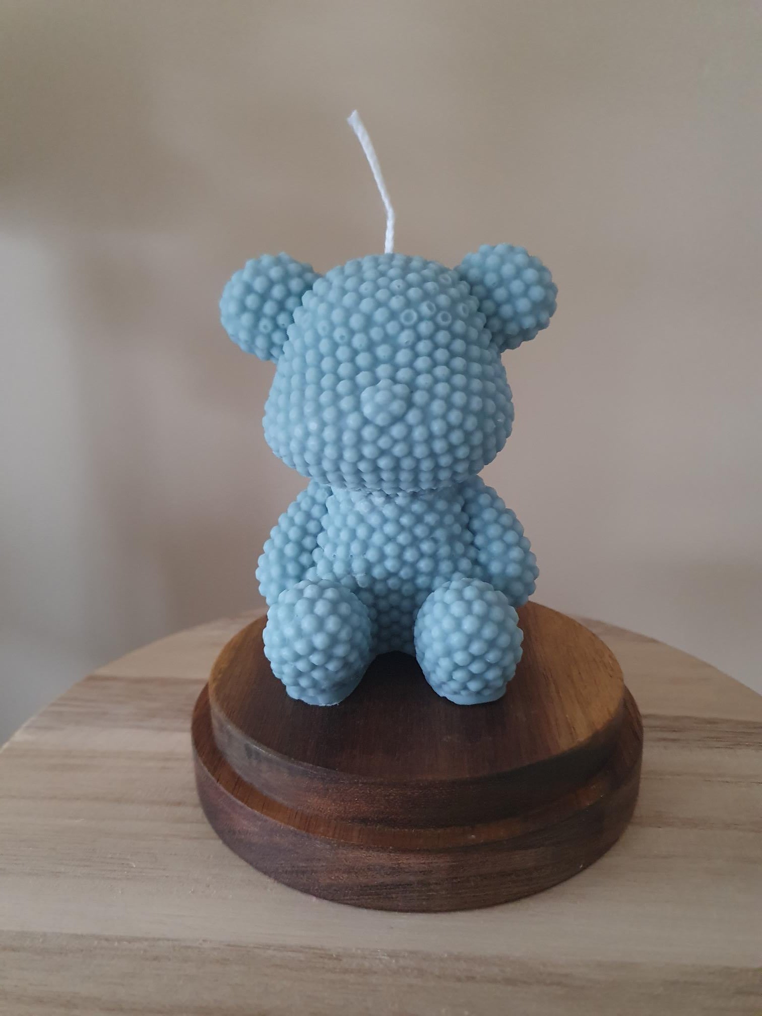 Ourson à pois - Bougie décorative personnalisable à la cire végétale - Moyicandles