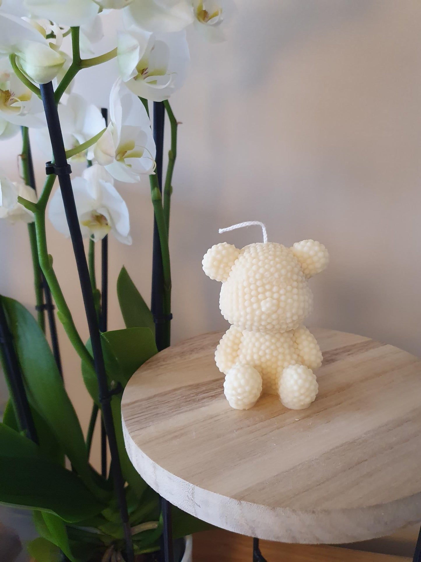 Ourson à pois - Bougie décorative personnalisable à la cire végétale - Moyicandles