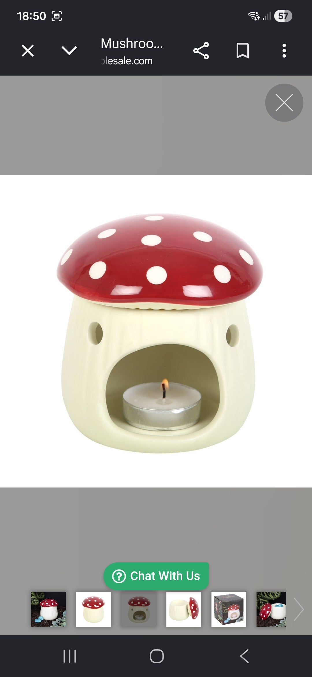 Brûleur de fondants "Champignon des bois"